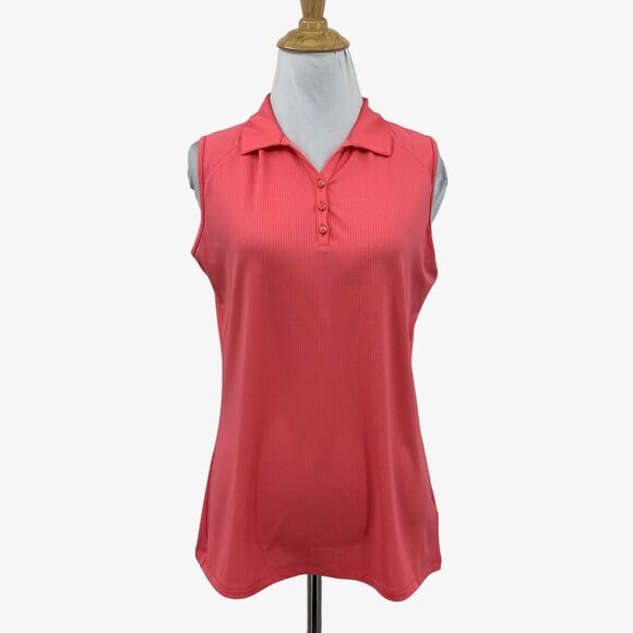 Sport Haley Polo Top Womens S Small Pink Sleeveless Stretch Performance Golf - Picture 1 of 10